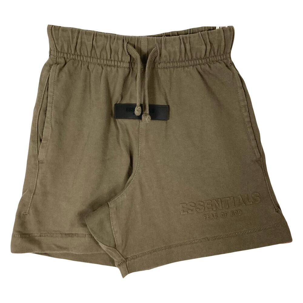 NWOT FEAR OF GOD ESSENTIALS Shorts Kids 4/5 Sweat Cotton Logo Front Pockets